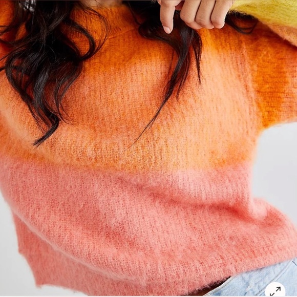 Free People NWT Autumn Sky pullover sweater Sz M - Picture 2 of 9